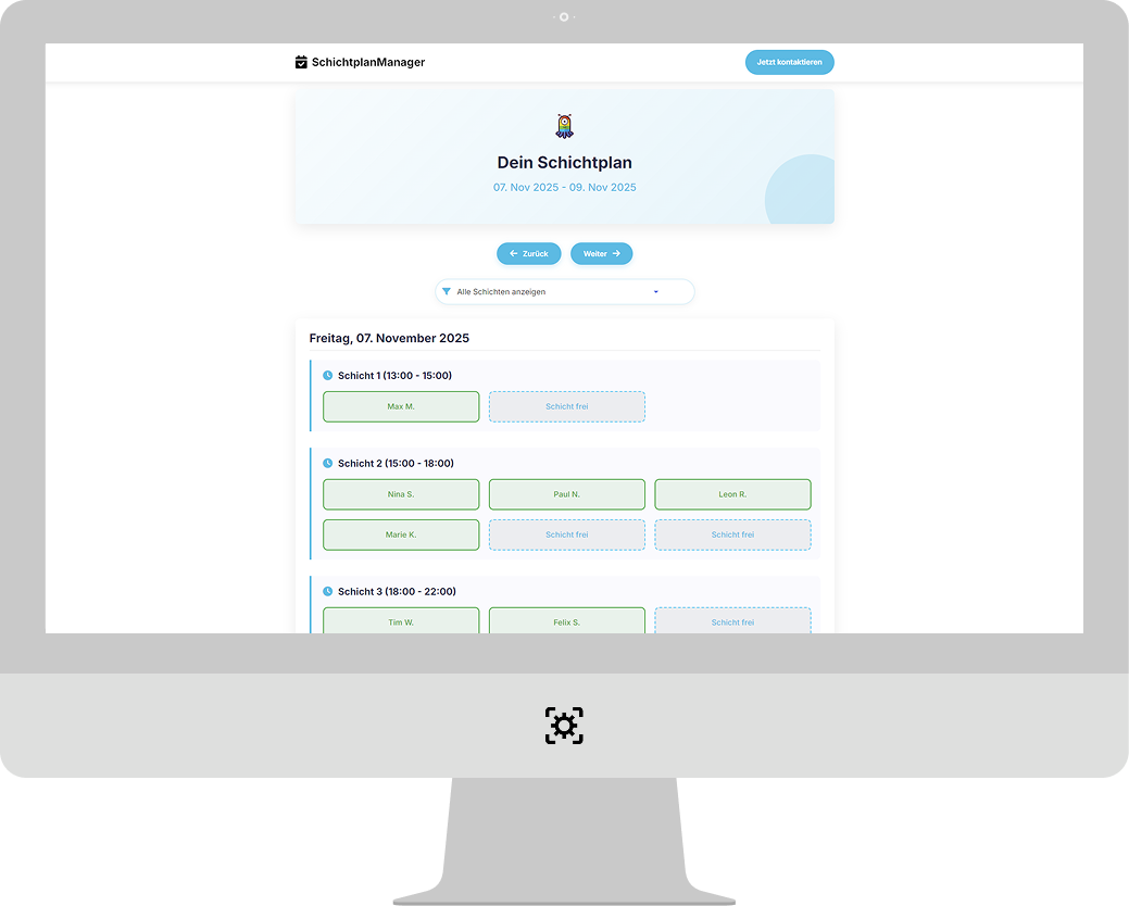 Schichtplan-Manager App